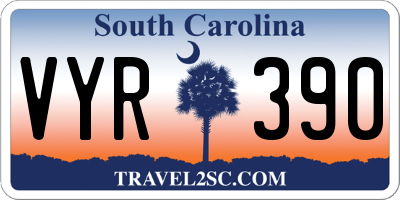 SC license plate VYR390