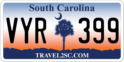 SC license plate VYR399