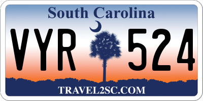 SC license plate VYR524