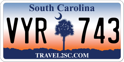 SC license plate VYR743