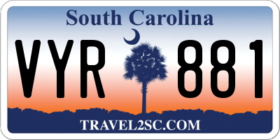 SC license plate VYR881