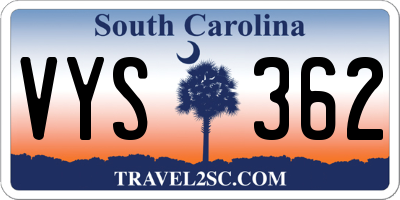 SC license plate VYS362