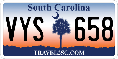 SC license plate VYS658