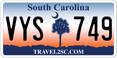 SC license plate VYS749