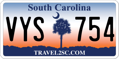 SC license plate VYS754