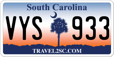 SC license plate VYS933