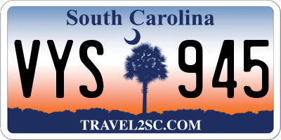 SC license plate VYS945