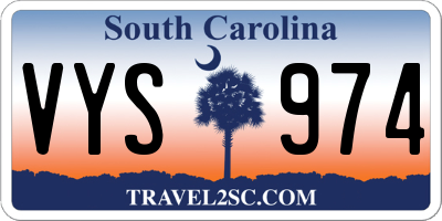 SC license plate VYS974