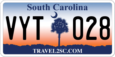 SC license plate VYT028