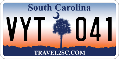 SC license plate VYT041