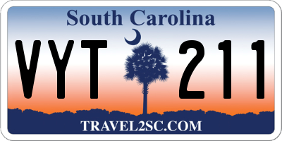 SC license plate VYT211