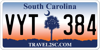 SC license plate VYT384