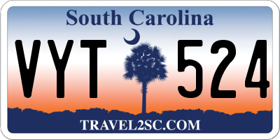SC license plate VYT524