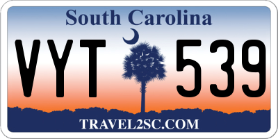 SC license plate VYT539