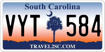 SC license plate VYT584