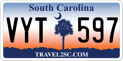 SC license plate VYT597