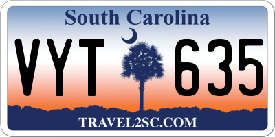 SC license plate VYT635