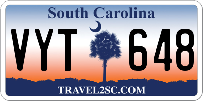 SC license plate VYT648