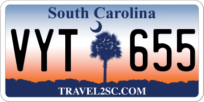 SC license plate VYT655