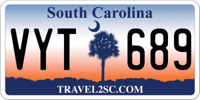 SC license plate VYT689