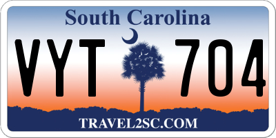 SC license plate VYT704