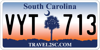 SC license plate VYT713
