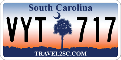 SC license plate VYT717