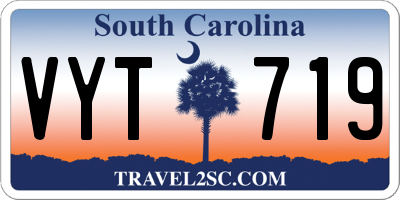 SC license plate VYT719