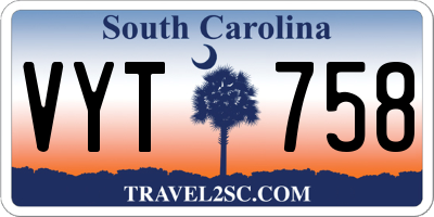 SC license plate VYT758