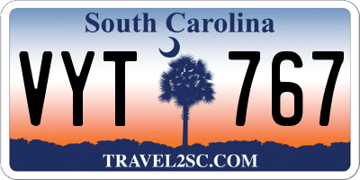 SC license plate VYT767