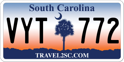 SC license plate VYT772