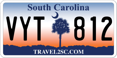 SC license plate VYT812