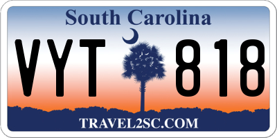 SC license plate VYT818