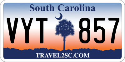 SC license plate VYT857