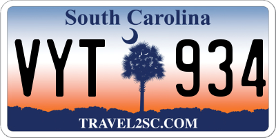 SC license plate VYT934