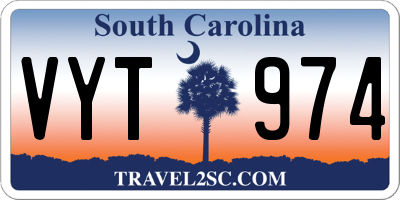 SC license plate VYT974