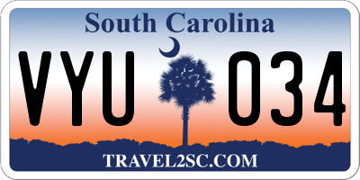 SC license plate VYU034