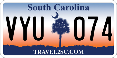 SC license plate VYU074