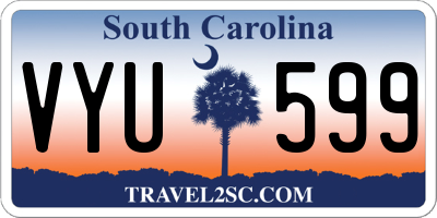 SC license plate VYU599