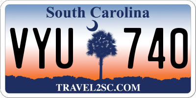 SC license plate VYU740