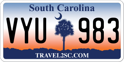 SC license plate VYU983