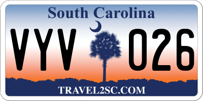SC license plate VYV026
