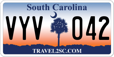 SC license plate VYV042