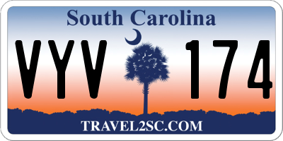 SC license plate VYV174