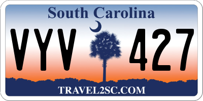 SC license plate VYV427