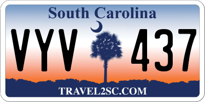 SC license plate VYV437