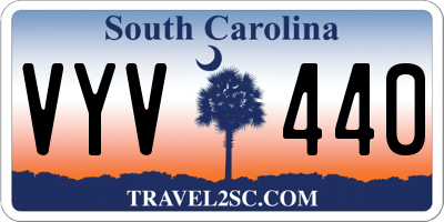 SC license plate VYV440