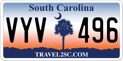 SC license plate VYV496