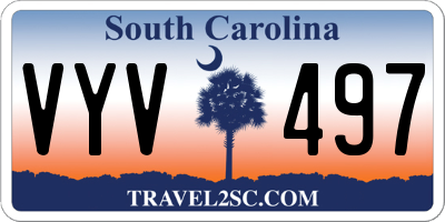 SC license plate VYV497