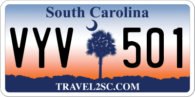SC license plate VYV501